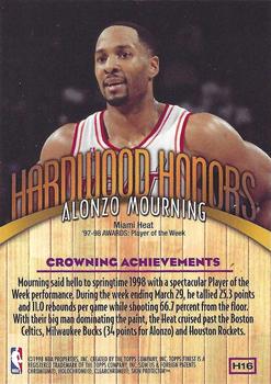 1998-99 Finest - Hardwood Honors #H16 Alonzo Mourning Back