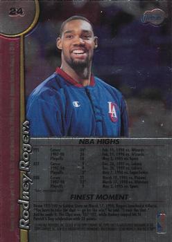 1998-99 Finest - No Protector #24 Rodney Rogers Back