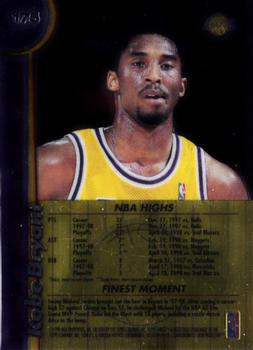 1998-99 Finest - No Protector #175 Kobe Bryant Back