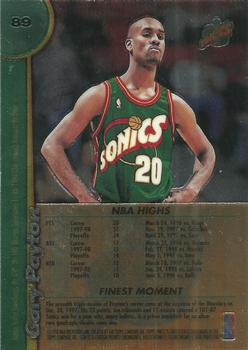 1998-99 Finest - No Protector #89 Gary Payton Back