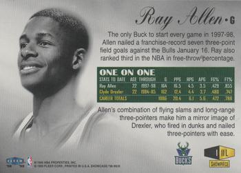 1998-99 Flair Showcase - Legacy Collection Row 1 #11L Ray Allen Back