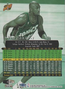 1998-99 Flair Showcase - Legacy Collection Row 1 #58L Vin Baker Back
