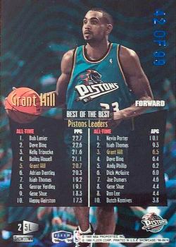 1998-99 Flair Showcase - Legacy Collection Row 2 #5L Grant Hill Back