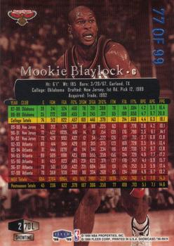 1998-99 Flair Showcase - Legacy Collection Row 2 #70L Mookie Blaylock Back