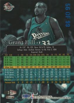 1998-99 Flair Showcase - Legacy Collection Row 3 #5L Grant Hill Back
