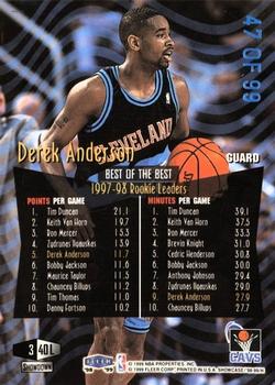 1998-99 Flair Showcase - Legacy Collection Row 3 #40L Derek Anderson Back