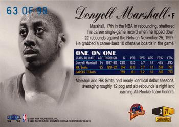 1998-99 Flair Showcase - Legacy Collection Row 3 #71L Donyell Marshall Back