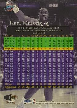 1998-99 Flair Showcase - Masterpiece Legacy Collection Row 1 #39 Karl Malone Back
