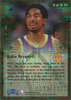 1998-99 Flair Showcase - takeit2.net #5 TN Kobe Bryant Back