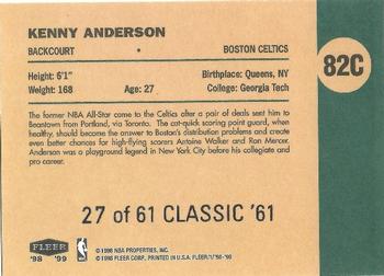 1998-99 Fleer Tradition - Classic '61 #82C Kenny Anderson Back