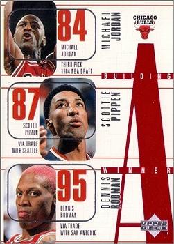 1996-97 Upper Deck #139 Michael Jordan / Scottie Pippen / Dennis Rodman / Toni Kukoc / Ron Harper Front