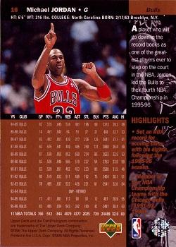 1996-97 Upper Deck #16 Michael Jordan Back