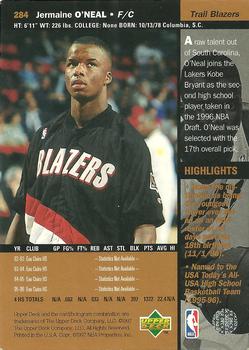 1996-97 Upper Deck #284 Jermaine O'Neal Back