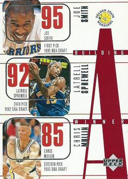 1997-98 Collector's Choice #164 Latrell Sprewell Chris Mullin Joe Smith NBA  Basketball Trading Card