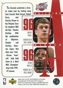 1996-97 Upper Deck #145 Hakeem Olajuwon / Clyde Drexler / Charles Barkley / Kevin Willis / Brent Price Back