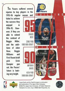 1996-97 Upper Deck #146 Reggie Miller / Dale Davis / Rik Smits / Travis Best / Antonio Davis Back
