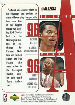 1996-97 Upper Deck #157 Clifford Robinson / Isaiah Rider / Arvydas Sabonis / Rasheed Wallace / Kenny Anderson Back