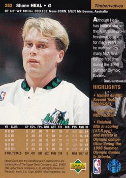 1996-97 Upper Deck #252 Shane Heal Back