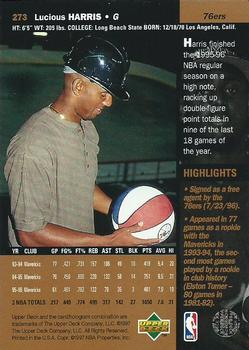 1996-97 Upper Deck #273 Lucious Harris Back