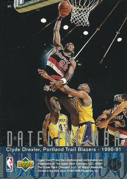1996-97 Upper Deck #317 Clyde Drexler Back