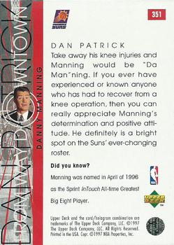 1996-97 Upper Deck #351 Danny Manning Back