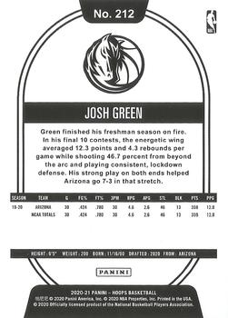 2020-21 Hoops - Artist Proof #212 Josh Green Back