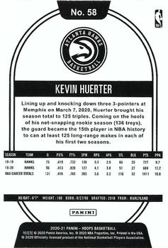 2020-21 Hoops - Blue #58 Kevin Huerter Back