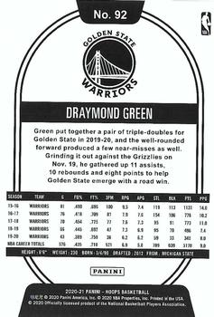 2020-21 Hoops - Blue #92 Draymond Green Back