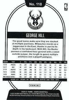2020-21 Hoops - Blue #118 George Hill Back