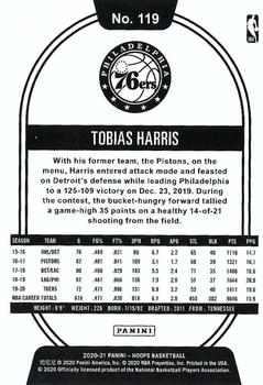 2020-21 Hoops - Blue #119 Tobias Harris Back