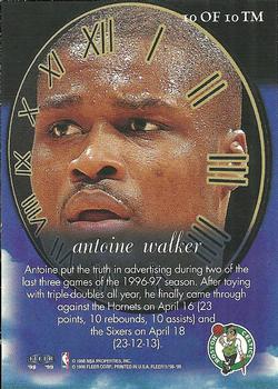1998-99 Fleer Tradition - Timeless Memories #10TM Antoine Walker Back