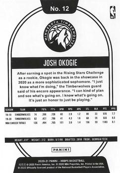 2020-21 Hoops - Neon Green #12 Josh Okogie Back