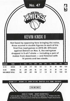 2020-21 Hoops - Neon Green #47 Kevin Knox II Back