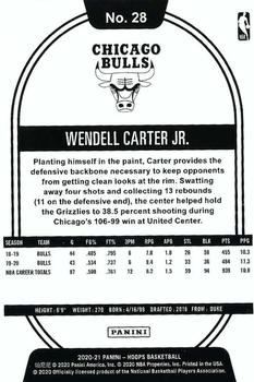 2020-21 Hoops - Orange #28 Wendell Carter Jr. Back