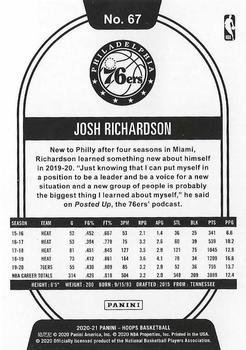 2020-21 Hoops - Purple #67 Josh Richardson Back