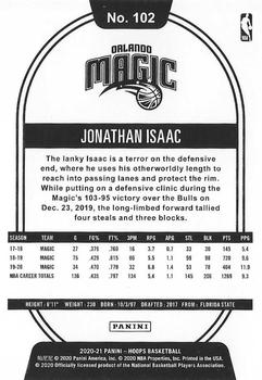 2020-21 Hoops - Purple #102 Jonathan Isaac Back