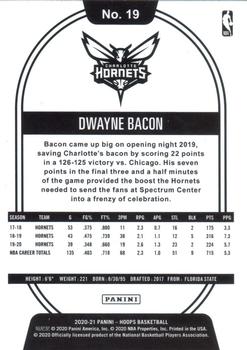 2020-21 Hoops - Purple Explosion #19 Dwayne Bacon Back