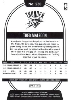 2020-21 Hoops - Purple Explosion #230 Theo Maledon Back