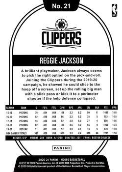 2020-21 Hoops Winter - Purple #21 Reggie Jackson Back