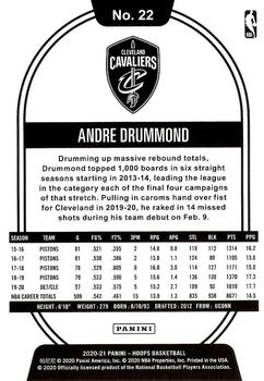 2020-21 Hoops Winter - Purple #22 Andre Drummond Back