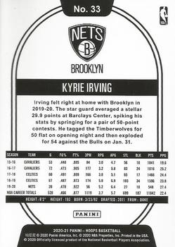 2020-21 Hoops Winter - Purple #33 Kyrie Irving Back