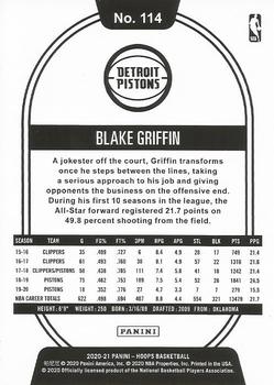 2020-21 Hoops Winter - Purple #114 Blake Griffin Back