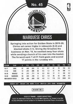 2020-21 Hoops - Red #45 Marquese Chriss Back