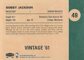1998-99 Fleer Tradition - Vintage '61 #49 Bobby Jackson Back