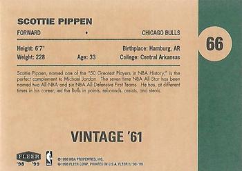 1998-99 Fleer Tradition - Vintage '61 #66 Scottie Pippen Back
