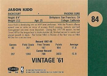 1998-99 Fleer Tradition - Vintage '61 #84 Jason Kidd Back
