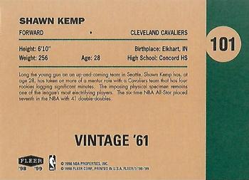 1998-99 Fleer Tradition - Vintage '61 #101 Shawn Kemp Back
