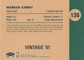 1998-99 Fleer Tradition - Vintage '61 #136 Marcus Camby Back