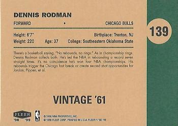 1998-99 Fleer Tradition - Vintage '61 #139 Dennis Rodman Back
