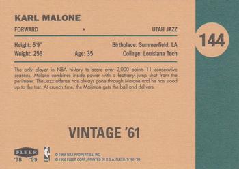 1998-99 Fleer Tradition - Vintage '61 #144 Karl Malone Back